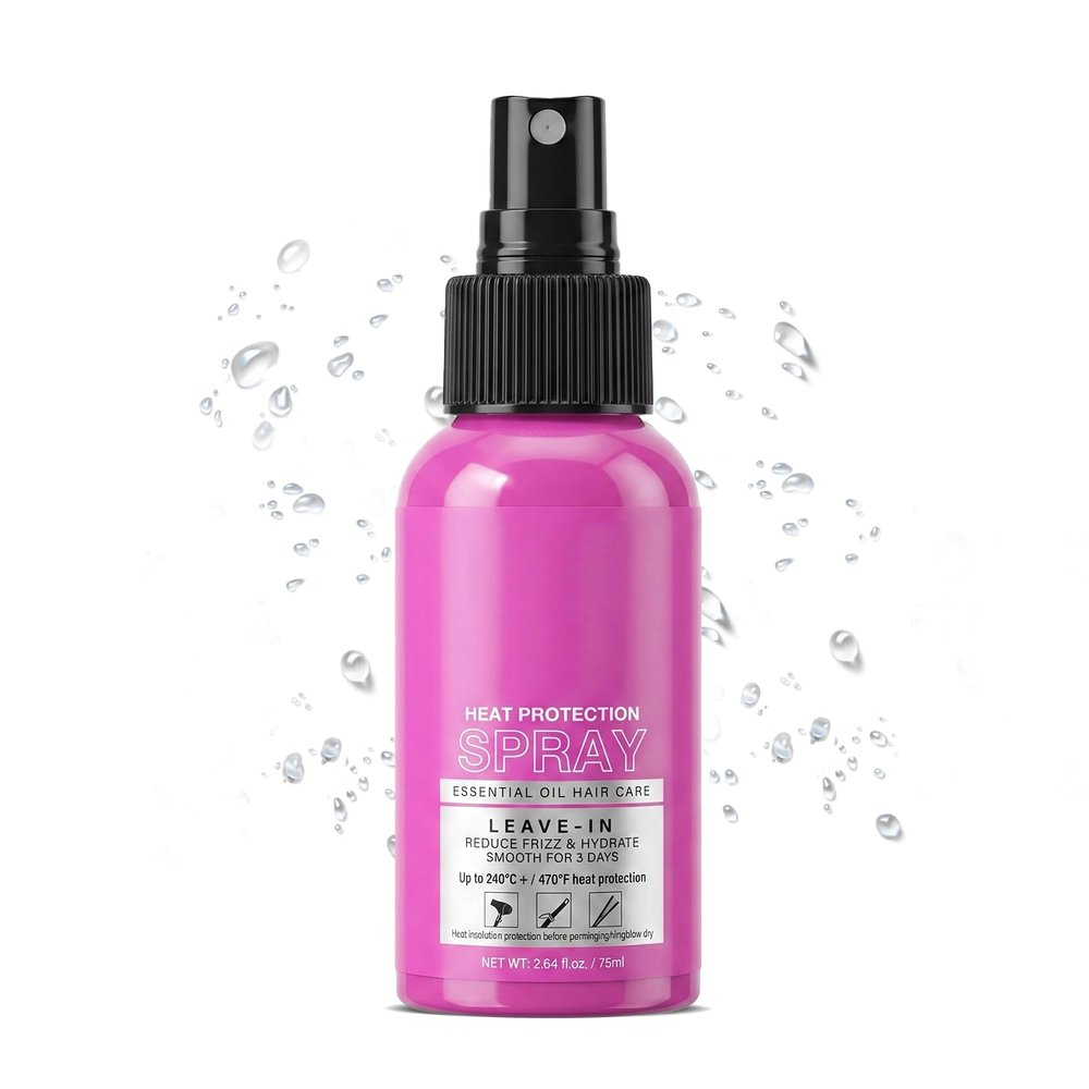 LXTTDABEN Heat Protection Spray for Hair,Leave-In Moisturizing Hair Heat Protectant Spray for Heat Styling,Coloring,Protection,Reduces Frizz,Hair Mist with Argan Oil,2.64 Fl Oz