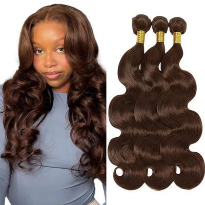 Brown Bundles Human Hair #4 Body Wave Bundles 26 26 26 Inch Unprocessed Virgin Chocolate Brown Body Wave Human Hair Extenisons 50g/Bundle Total 150g