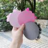 3pcs Girl Bun Cover Snood Hair Net Hair Nets Latin Women Ballet Dance Crochet Snoods With Flower Headwears(Blue) view 3
