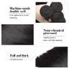 Natural Black Human Hair Bundles #1B Straight Bundles 22 22 22 Inch Black Straight Unprocessed Virgin Human Hair Extensions 50g 3 Bundle view 3