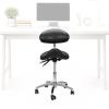 Multi-Functional Ergonomic Saddle Stool with Wheels Saddle Tilting Stool Rolling Chair with Back Support 19.93-21.65in Height for Salon Spa Dentist Clinic Medical Massage view 2