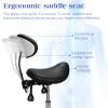 Multi-Functional Ergonomic Saddle Stool with Wheels Saddle Tilting Stool Rolling Chair with Back Support 19.93-21.65in Height for Salon Spa Dentist Clinic Medical Massage view 4