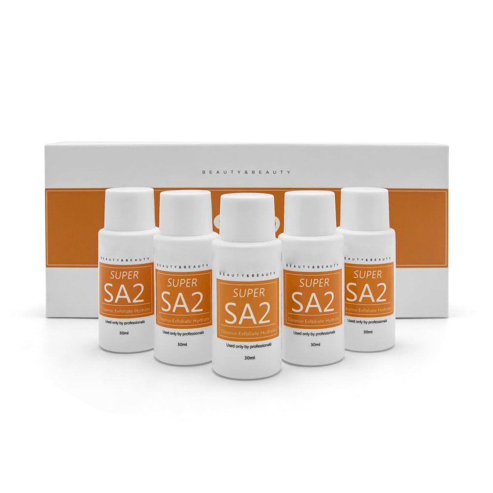 Hydro Facial Aqua Peel Concentrated Solution Set, AS1 SA2 AO3 3-in-1 Facial Serum Kit for Hydro Dermabrasion Machines, Deep Cleansing, Exfoliating, Nourishing & Hydrating Skin Care (SA2)