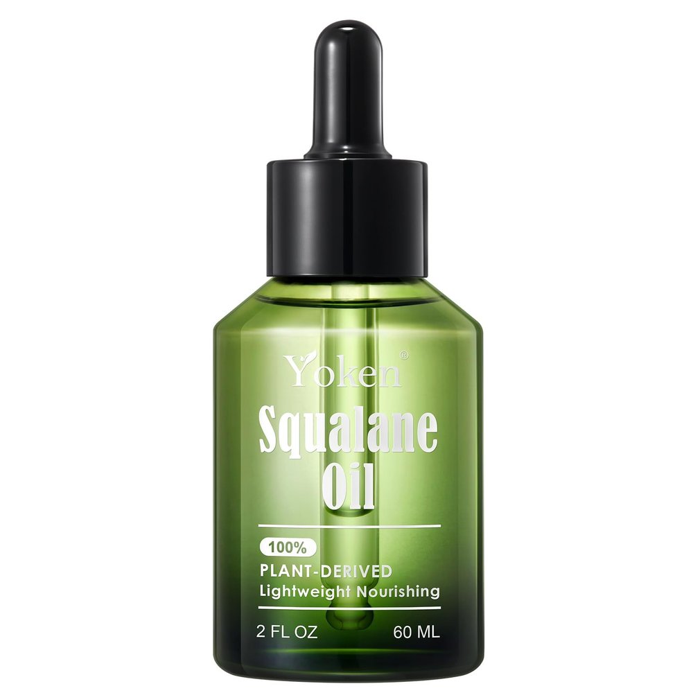 100% Plant-Derived Squalane Oil 2oz, Lightweight Hydrating Oil for Face
