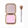 8 Shades Silky Powder Blush Palette with Brush - Buildable Shimmering Blush Compact, Contouring Powder for Cheeks, Long-Lasting Luminous Finish, Travel-Friendly with Mirror, 4.6g (#6) view 1