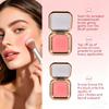 8 Shades Silky Powder Blush Palette with Brush - Buildable Shimmering Blush Compact, Contouring Powder for Cheeks, Long-Lasting Luminous Finish, Travel-Friendly with Mirror, 4.6g (#6) view 2