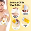 Waxfans Roll On Wax Refill,Waxing Roller Refill for Hair Removal,100% Natural,Quick Melting - For Coarse and Fine Hairs.with 3.53 Ounce(Pack of 4) Honey Wax Rollers, 50 StripsYellow) view 2
