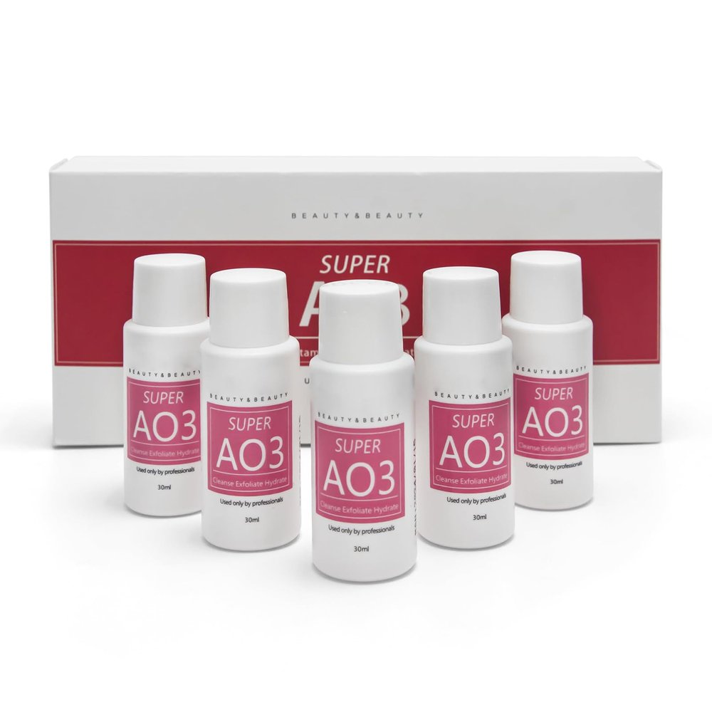 Hydro Facial Aqua Peel Concentrated Solution Set, AS1 SA2 AO3 3-in-1 Facial Serum Kit for Hydro Dermabrasion Machines, Deep Cleansing, Exfoliating, Nourishing & Hydrating Skin Care (AO3)