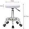 HXYONGN Stool on Wheels White 360 Swivel Salon Stool with Wheels Comfortable Home Bar Stools for Barber Massage Tattoo Manicure Full Moon Independence(White) view 3