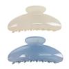 2Pcs 4.25 French Butterfly Claw Clips Strong Hold All Hair Types Blue White view 1