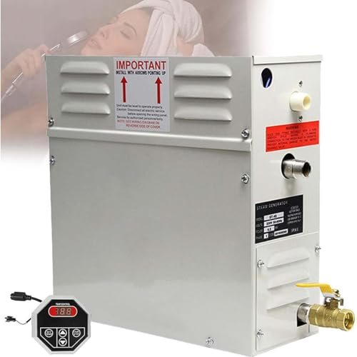 HYUIO steam Bath Steam Generator Kit for Home and Commercial Use, Automatic Heating with LED Digital Display, Ideal for steam Bath, Shower, Bath, and SPA