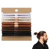 10Pcs Hair Ties for Guys, Elastic Braided Mens Hair Ties Buns & Long Hairs view 1