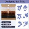 10Pcs Hair Ties for Guys, Elastic Braided Mens Hair Ties Buns & Long Hairs view 3