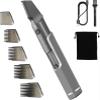 Men's Multi-Functional Body Trimmer with I-Shaped Head & 5 Combs - Long Handle for Back, Neck, Facial & Beard - USB Rechargeable view 1