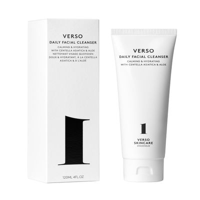 Verso Daily Facial Cleanser, Hydrating Gel with Centella Asiatica, 120 ml, White Tea Flower, All Skin Types