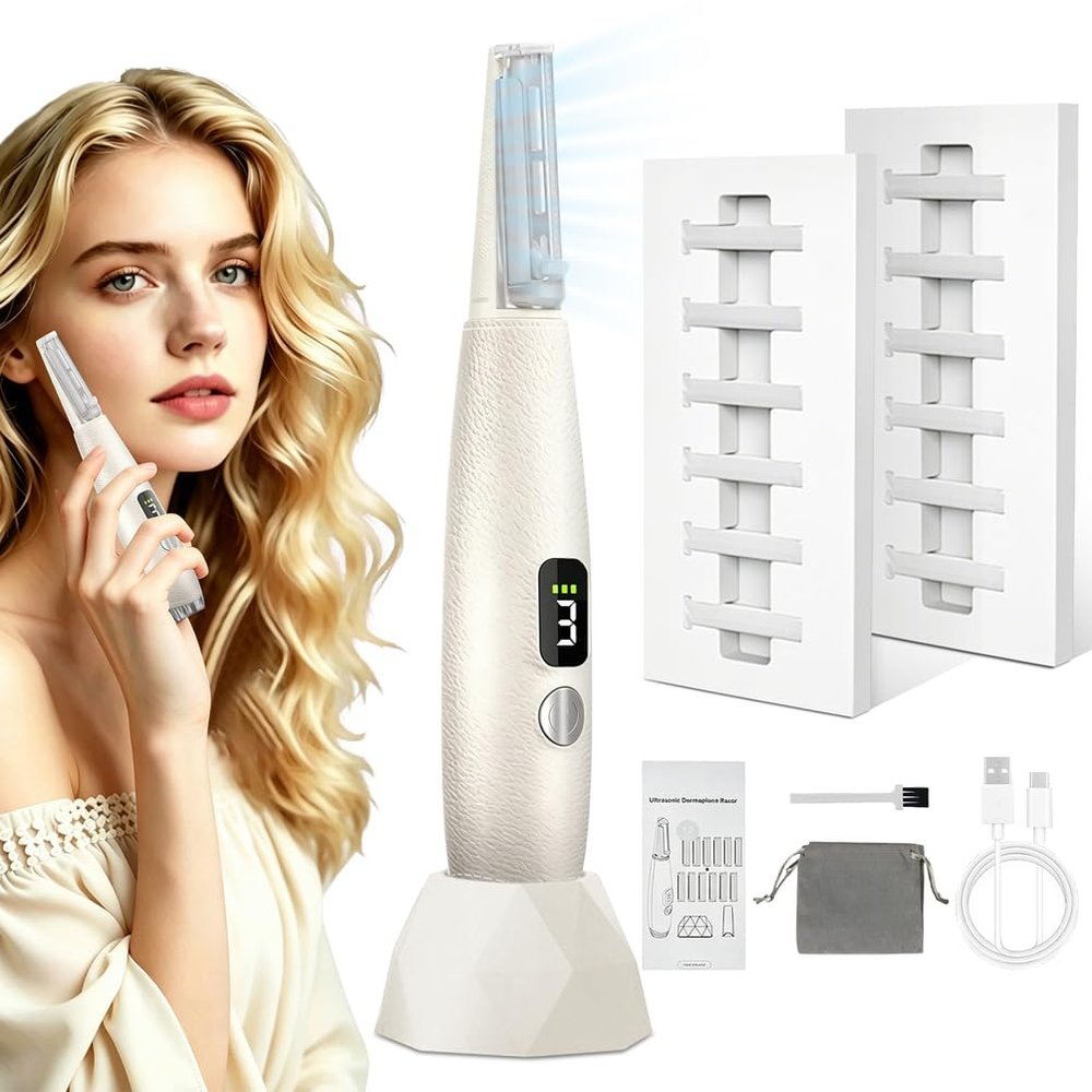 Sonic Dermaplane Razor for Women Face Hair & Peach Fuzz Remover