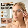 Eyebrow Scissors with Comb, 2-in-1 Professional Eyebrow Trimmer with Comb, Stainless Steel Precision Brow Grooming Scissors for Women and Men, Easy and Even Trimming Tool (Rainbow Titanium, 2pcs) view 2
