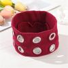 Yiodauh Hollow Out Eyelet Headband 4pcs Metal Hollowed Out Eyelets Fabric Headband For Women Men Wide Elastic Hair Band(Pink) view 4