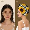 DXTKWL Hair Wrap for Women, Sunflower Plaid Absorbent Quick Dry Hair Wrap Towels with Elastic Loop, Soft Hair Towels Turban for Wet Curly Long Hair view 3