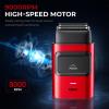 VGR 307 Double Foil Shaver for Men with 9000 RPM Metal Body, Red view 3