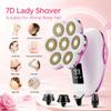 Electric Razors for Women, 7D Electric Shaver for Women, 5 in 1 Lady Shavers, Wet/Dry Bikini Trimmer for Women, Rechargeable Facial Hair Removal, Painless Face Razor for Arms Legs Armpit Pubic Area view 2
