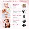 Electric Razors for Women, 7D Electric Shaver for Women, 5 in 1 Lady Shavers, Wet/Dry Bikini Trimmer for Women, Rechargeable Facial Hair Removal, Painless Face Razor for Arms Legs Armpit Pubic Area view 3