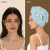DXTKWL Hair Wrap for Women, Cute Animal Cow Pattern Absorbent Quick Dry Hair Wrap Towels with Elastic Loop, Soft Hair Towels Turban for Wet Curly Long Hair view 3