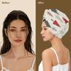 DXTKWL Hair Wrap for Women, Xmas Christmas Tree Pattern Absorbent Quick Dry Hair Wrap Towels with Elastic Loop, Soft Hair Towels Turban for Wet Curly Long Hair view 3