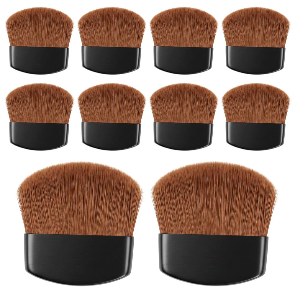 10 Pcs Small Blush Brush, Mini Blush Brush Facial Makeup Brushes Travel Loose Powder and Brushes Travel Portable Soft Hair Tools