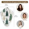 DXTKWL Hair Wrap for Women, Winter Christmas Tree Pattern Absorbent Quick Dry Hair Wrap Towels with Elastic Loop, Soft Hair Towels Turban for Wet Curly Long Hair view 2