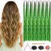 Green Hair Tinsel Kit Glitter Tinsel Hair Extensions for Girls Women view 1