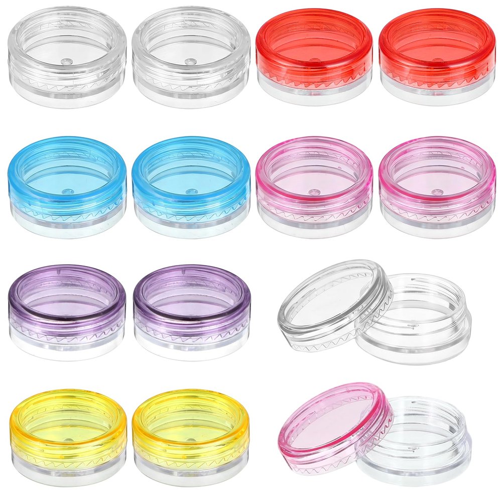 12 Pcs Small Travel Containers for Creams Travel Cream Container, Tiny Containers with Lids, Leak Proof Jars for Toiletries, Reusable Small Sample Container for Toiletries Creams Lotions
