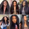Yaki Straight Bundles Human Hair #1B Natural Black Human Hair Bundles 20 22 24 Inch SeeGovie Unprocessed Brazilian Virgin Hair Natural Color Kinky Straight Bundle Human Hair Extensions 150 Gram view 2