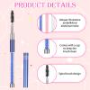 3 Pcs Spoolies Mascara Wands with Cap, Eyelash Brush Portable Cosmetic Brushes Reusable Brow Brushes Eye Brow Brush Applicator Make up Accessories for Lash Extensions view 3
