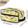 GeMeFv White Sunflowers Bees Toiletry Bag Hanging Cosmetic Bag Portable Travel Makeup Bag Large Capacity Shaving Bag view 2