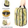GeMeFv White Sunflowers Bees Toiletry Bag Hanging Cosmetic Bag Portable Travel Makeup Bag Large Capacity Shaving Bag view 3