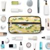 GeMeFv White Sunflowers Bees Toiletry Bag Hanging Cosmetic Bag Portable Travel Makeup Bag Large Capacity Shaving Bag view 4