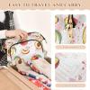 VIGTRO Peaches Whole Slices Watercolor Makeup Bag Quilted Toiletry Bag Wide Open Cosmetic Bag with Bottles Kit Large Capacity Travel Organizer Pouch for Women view 4