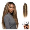100% Unprocessed Remy Human Hair Feather Crochet Extensions for Women - Kinky Straight - Honey Auburn (Pack of 3) view 1