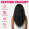 100% Unprocessed Remy Human Hair Feather Crochet Extensions for Women - Kinky Straight - Honey Auburn (Pack of 3) view 4