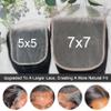 7x7 Lace Closure Human Hair Body Wave HD Transparent Lace Closure Brazilian Virgin Remy Human Hair High Density 10A Pre Plucked with Baby Hair Natural Black Color 20 Inch view 4