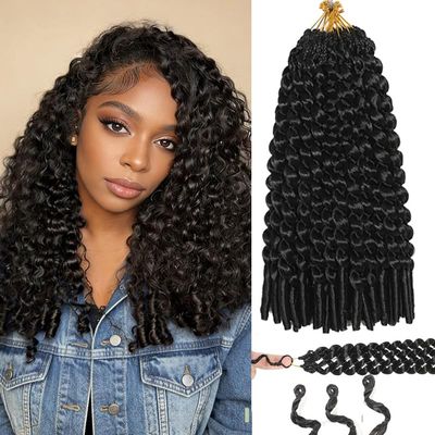 FLUXENT 128 Stands Burmese Curly Crochet Hair, Pre-looped Curly Crochet Hair for Black Women,12inch 8packs Pre-Separated Crochet Braid with Spiral Curl Ends (12Inch 8Packs)