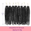 FLUXENT 128 Stands Burmese Curly Crochet Hair, Pre-looped Curly Crochet Hair for Black Women,12inch 8packs Pre-Separated Crochet Braid with Spiral Curl Ends (12Inch 8Packs) view 2
