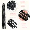 FLUXENT 128 Stands Burmese Curly Crochet Hair, Pre-looped Curly Crochet Hair for Black Women,12inch 8packs Pre-Separated Crochet Braid with Spiral Curl Ends (12Inch 8Packs) view 4