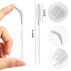 Elisel 100pcs Disposable Mascara Brushes with Container, Mascara Wands Makeup Brushes Applicators Kits for Eyelash Extensions and Eyebrow Brush (Clear) view 2