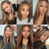 Light Brown Bundles Human Hair Highlight Straight Human Hair Bundle 22 24 26 Inch Double Weft P1B30 Ombre Bundles 150G Brazilian Virgin Remy Hair Extensions Deals view 2