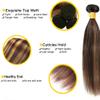 Light Brown Bundles Human Hair Highlight Straight Human Hair Bundle 22 24 26 Inch Double Weft P1B30 Ombre Bundles 150G Brazilian Virgin Remy Hair Extensions Deals view 3
