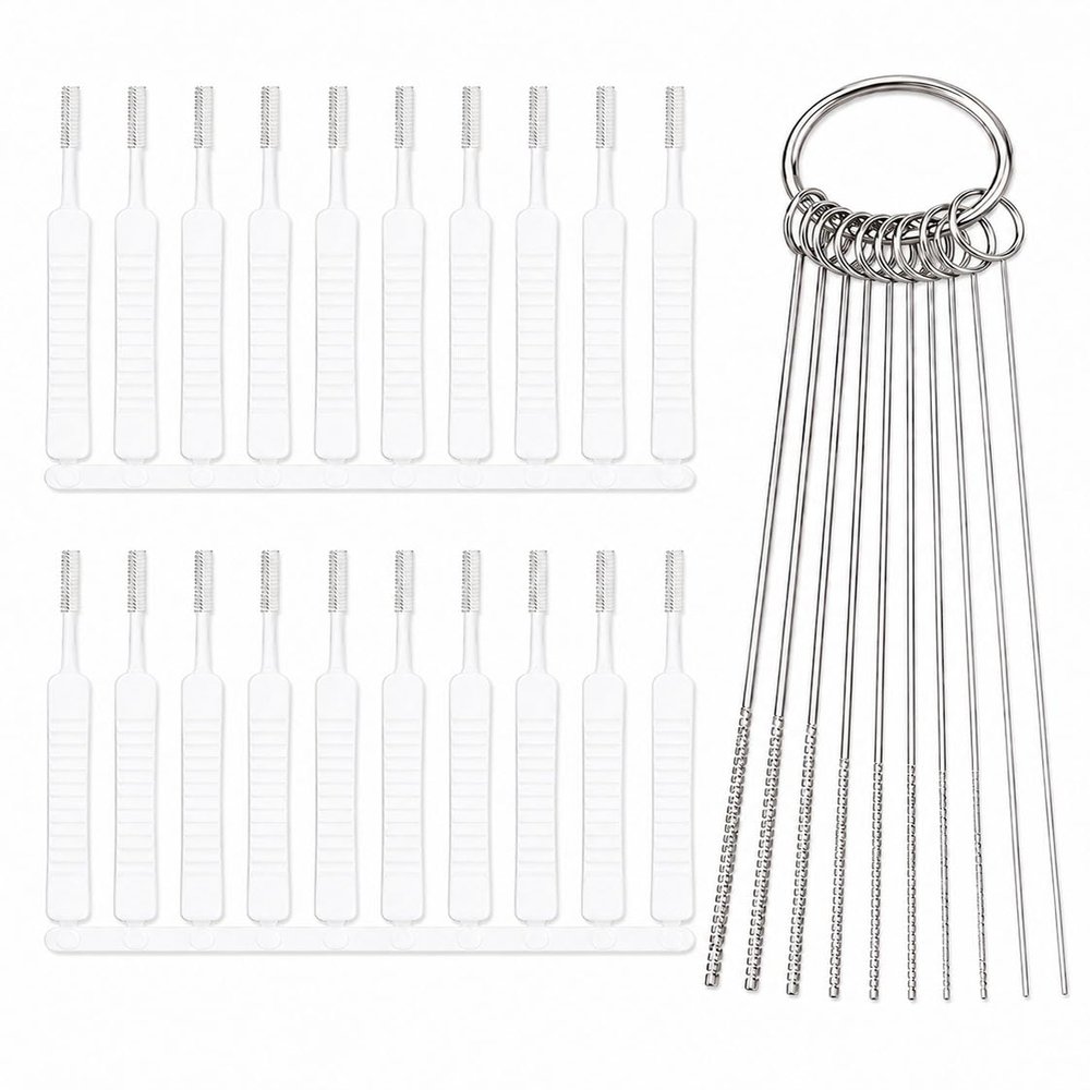 30 Pcs Shower Head Cleaning Brush Set Cleaner Picks - Small Hole Nozzle Unclogger, Anti-Clogging Shower Head Cleaner with Storage Boxes