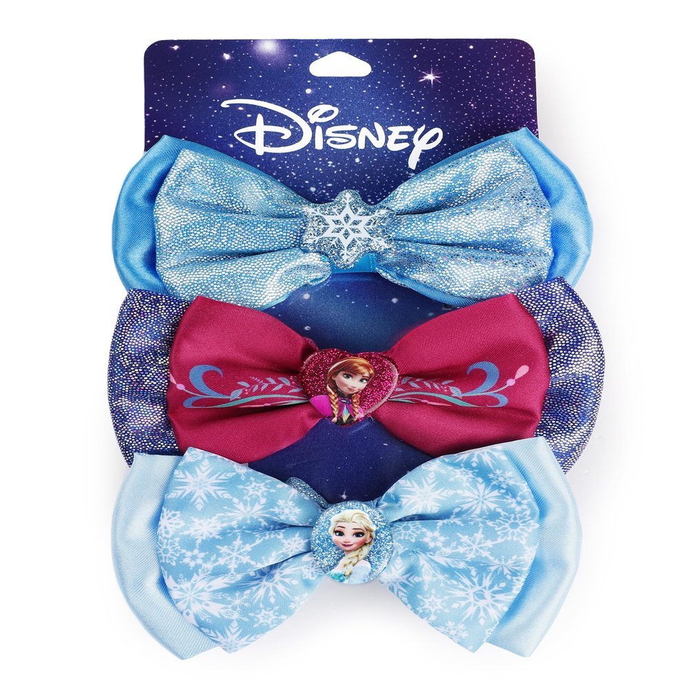 Disney Frozen Scrunchies for Girls Hair Bows Glitter Satin Hair Ties