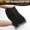 ASHINE Hair Bundles Messy Burmese Curly 3 Bundles Tight Curly Burmese Human Hair 20 22 24 Inch, Minimal Shedding Quick Weave Natural Black view 2